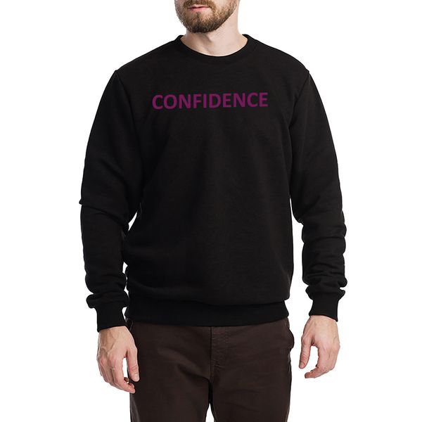

2019 leisure autumn fashion men casual solid letter print loose 2 color comfort sweater male outerwear, Black;red
