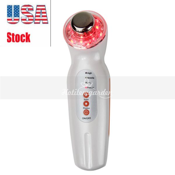 

item 3 colors led light pn therapy ultrasonic skin rejuvenation acne wrinkle remover skin care anti aging beauty machine