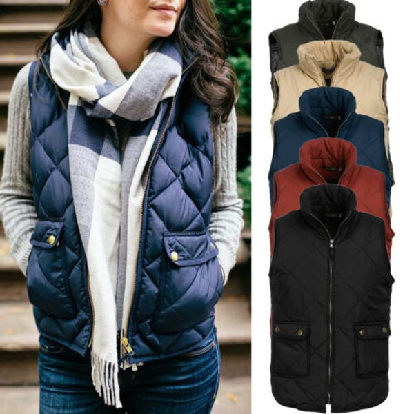 

зимой прибытия вскользь slim down женщины хлопок куртка без рукавов puffer жилет жилет зимнее пальто, Black;white