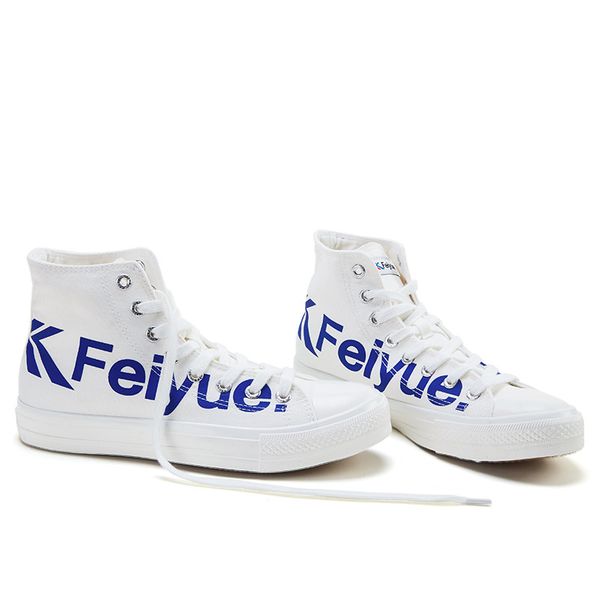 

high-canvas shoes female big logo letter edition white student shoes couple tide male sports and leisure shoes, Black