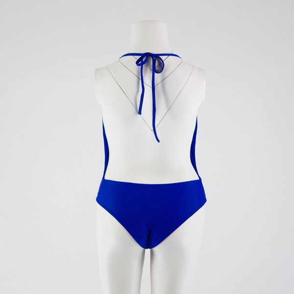 

women one piece bikini solid color bandage lace up halter, White;black