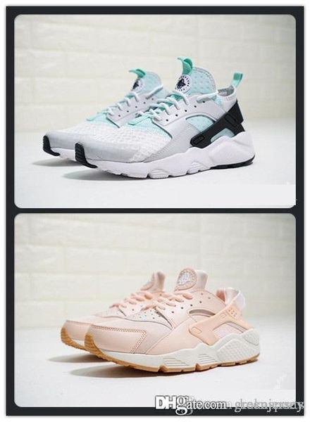 

2019 new huarache iv 4 run ultra white textile premium fashion running shoes men women sneakers brand trainers jogging 36-45