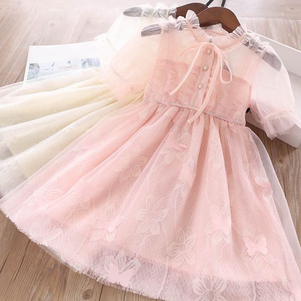 

2020 summer girls pearl flower dress children's clothing wholesale, Red;yellow