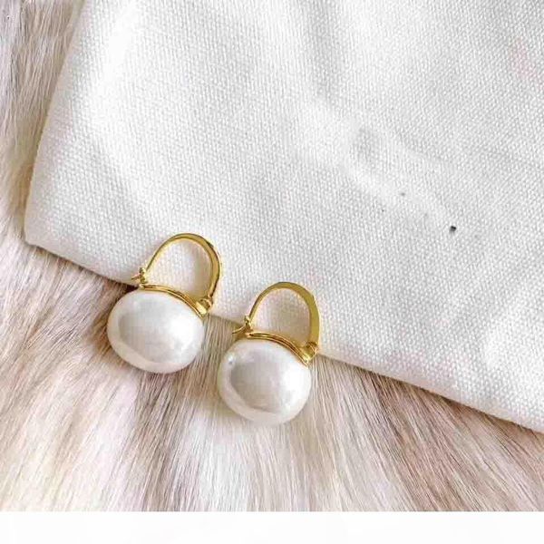 

2020 drop earring shape with nature white pearl and sparky diamond of earring jewelry for women gift wedding ps6612a, Golden