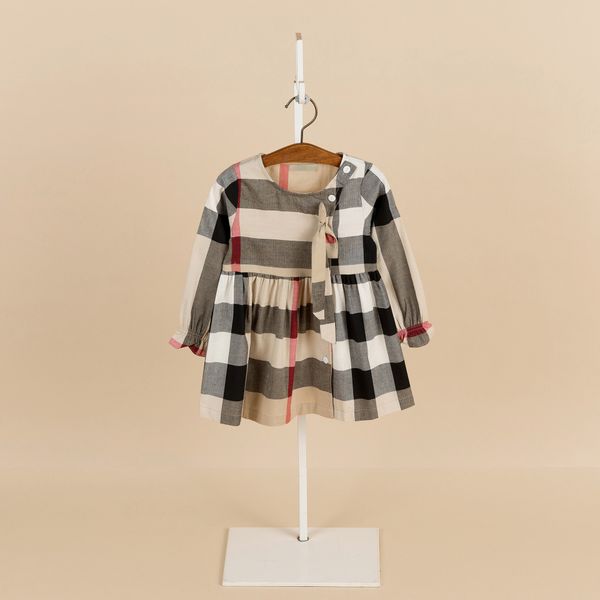 

2019 spring and autumn girls dresses england cardigan children's princess dress children's wear korean long sleeve dresses wholesa, Red;yellow