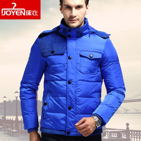 

2016 spring winter men down coat fashion down jackets black khaki plus size m-3xl thick warm coats and down sh190930