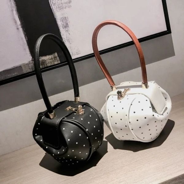 

new fashion pu leather 2018 hobos european style vintage women handbags dumpling shape totes handle mini bags