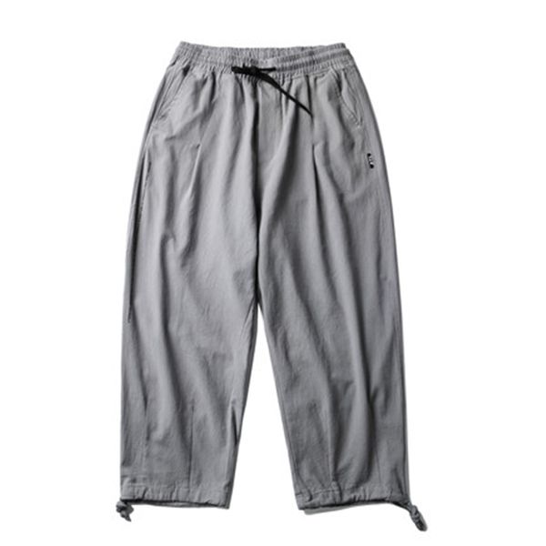 

mens solid color hiphop harem streetwear pants casual trousers popular pants 2020 summer 100%cotton oversize loose style, Black