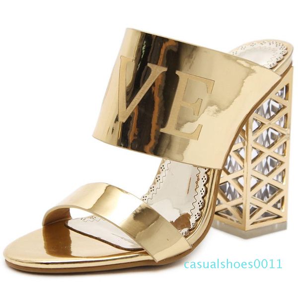 

sarairis brand new hollow out block high heels women shoes brand design summer sandal mules slippers woman c11, Black