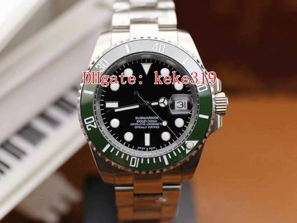 

3 colors elling good men wristwatches luminescent 40mm 116610 116610ln stainless steel 2813 movement automatic mens watch box watches, Slivery;brown