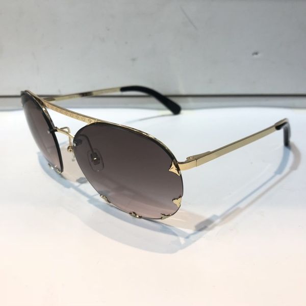 

luxury- 0960 sunglasses men women fashion oval design uv protection lens coating mirror lens frameless color plated frame come with package, White;black