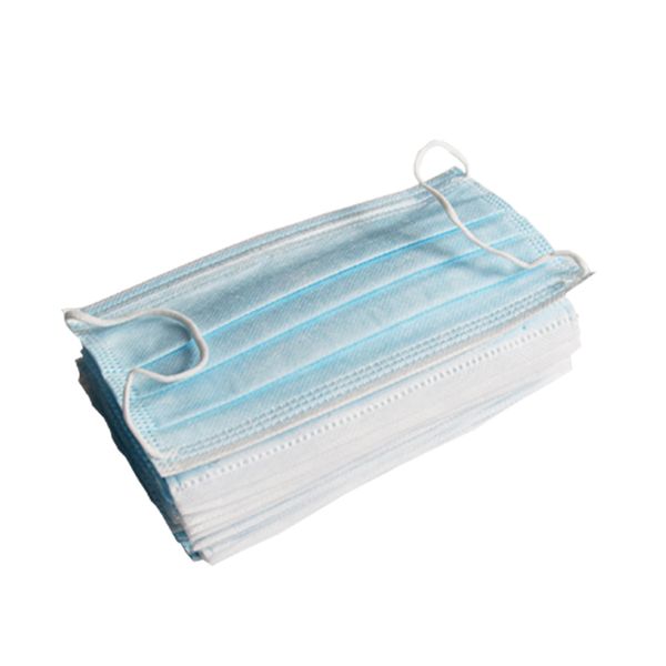 

3 ply face mask with elastic earloop non-woven fabric disposable masks personal dustproof protective mouth mask