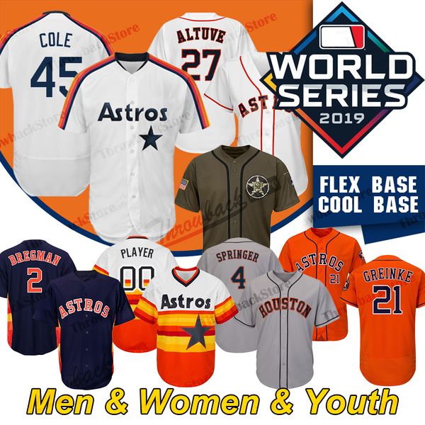 

Hou ton 2019 world erie a tro jer ey george pringer alex bregman jo e altuve zack greinke ju tin verlander yuli gurriel carlo correa, Blue;black