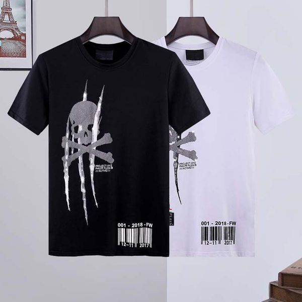 

2020 mr. skull short-sleeved new brand fashion 3d fun skull hip-hop t-shirt summer t-shirt black white size m--xl-xxl-xxxl, White;black