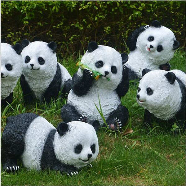 

panda model animal simulated garden decorations sculpture courtyard