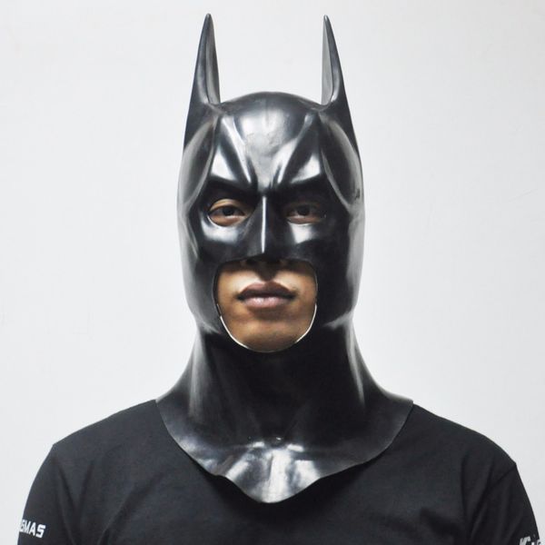 

grade latex funny batman masks halloween mask full face latex caretas movie bruce wayne cosplay toy props