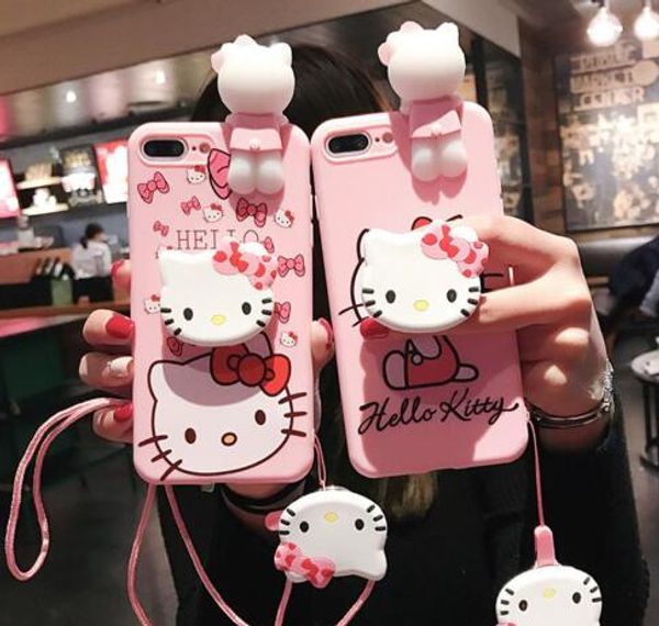 

Мультфильм Hello Kitty телефон чехол для iPhone 6 6S 7 8 Plus X XS MAX XR Мягкая силиконовая Pink Doll за