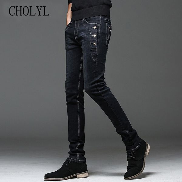 

men's jeans 2021 mens denim straight full length pants with high elasticity slim for man fashion blackjean, Blue
