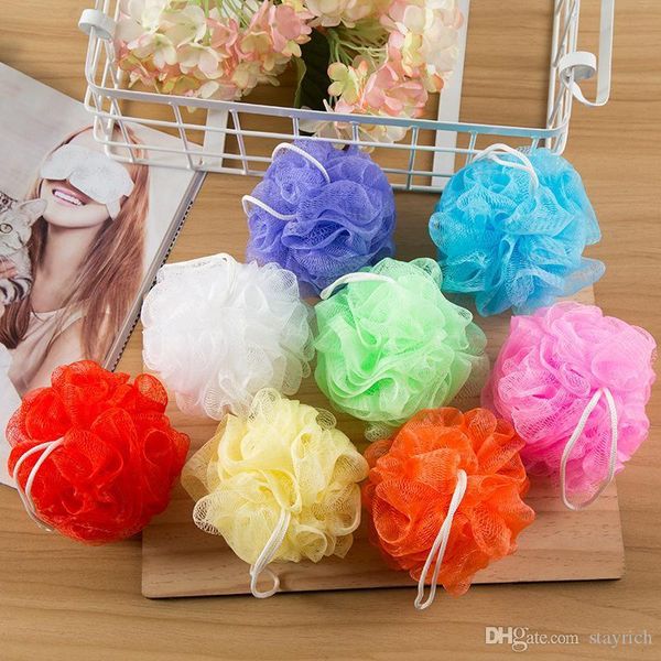 

ванна душ мытье тела отшелушивание puff губка mesh чистой болл spa души поломоечных мочалки