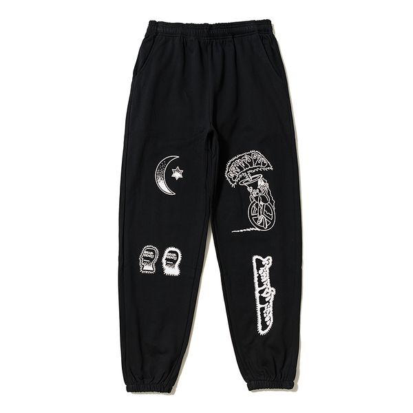 

запад сезон 6 sweatpants брюки мужчины женщины спорт hip hop joggers cargo трениках hombre homme west брюки мужчины, Black