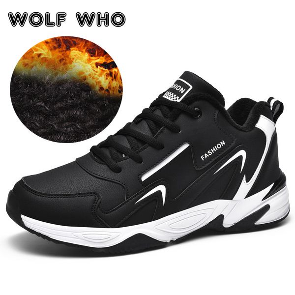 

men's leather sneakers with fur mens winter footwear large sizes men designer shoes warmest trend 2020 buty meskie ba05, Black