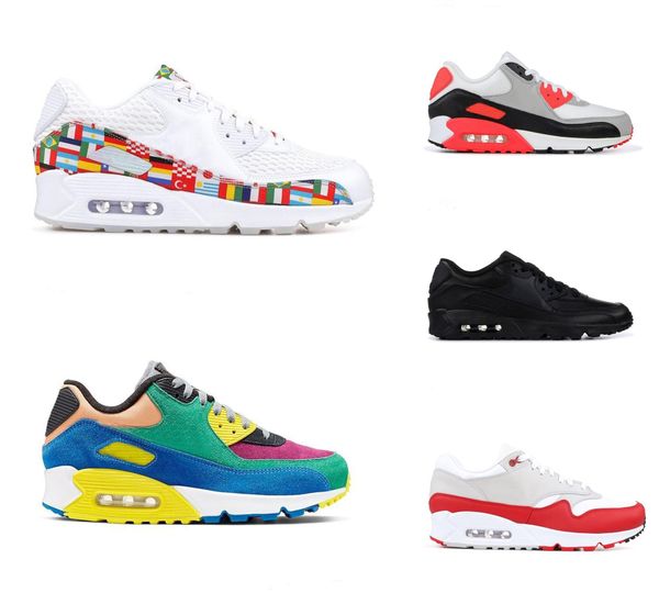 

90 running shoes for men infrared viotech university red grape international triple white black sports sneakers trainers size 36-45