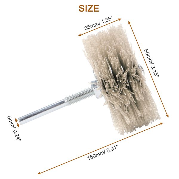 

deburring abrasive tool alumina wire brush flower head polish grind buff wheel shank furniture wood sculpture rotary drill tool