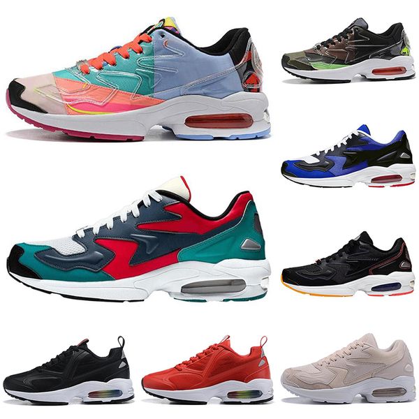 

designer atmos x max2 light qs running shoes men black alternate og multi stitch red colorful pink navy mens trainers sports sneakers, White;red