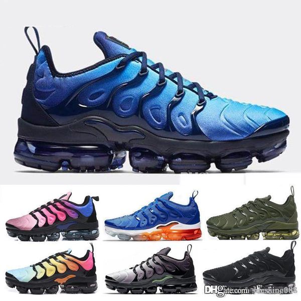 

designer 2019 tn plus running shoes women mens sneakers pure platinum triple black white cool wolf grey chaussures tns schuhe trainers