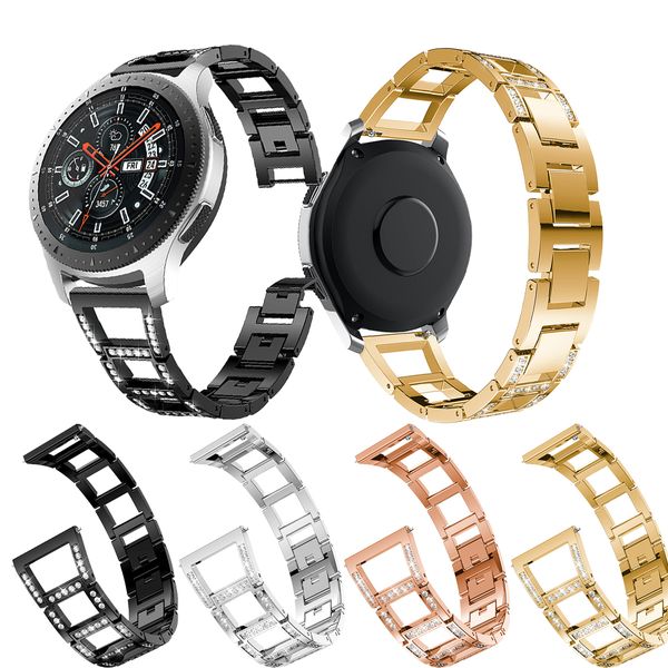 

for samsung gear s3 frontier classic watch band stainless steel metal straps 22mm strap for samsung galaxy watch 46mm bracelet, Black;brown
