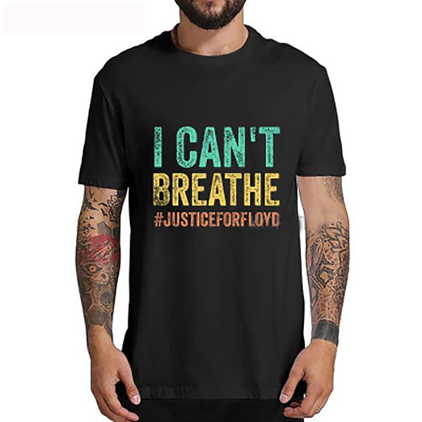 

new black lives matter t shirt for men letters printed i can't breathe tee women summer men's short-sleeved t-shirt clothes 7 styl, White;black