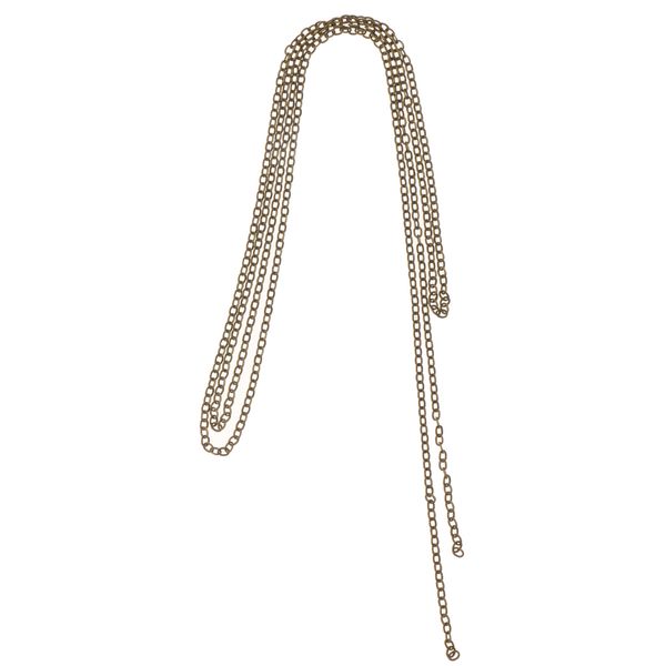 

antique- bronze plated brass link chains 2ft, Silver