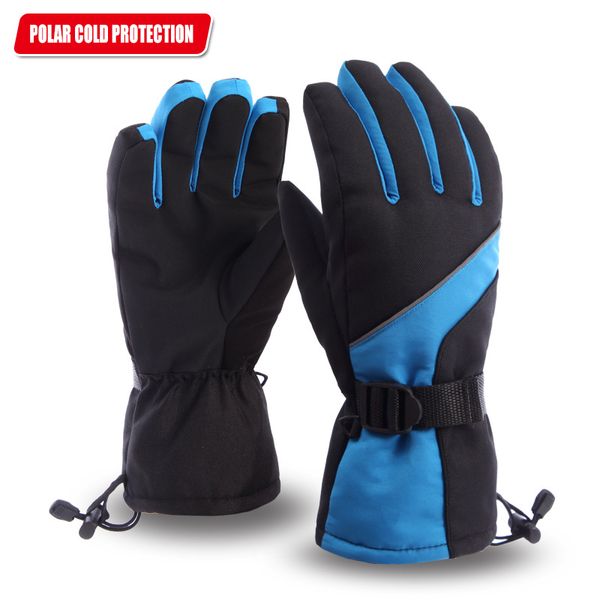 

2019 new men women windproof waterproof warm cycling ski snow snowmobile snowboard full finger mitten adjustable ski gloves