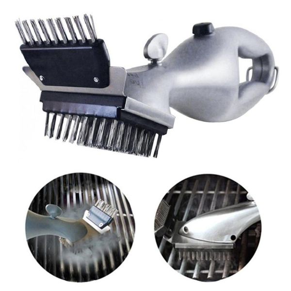 

outdoor stainless steel churrasco bbq grill brush barbecue grill cleaner steam cleaning brushes bbq accessories cooking tools