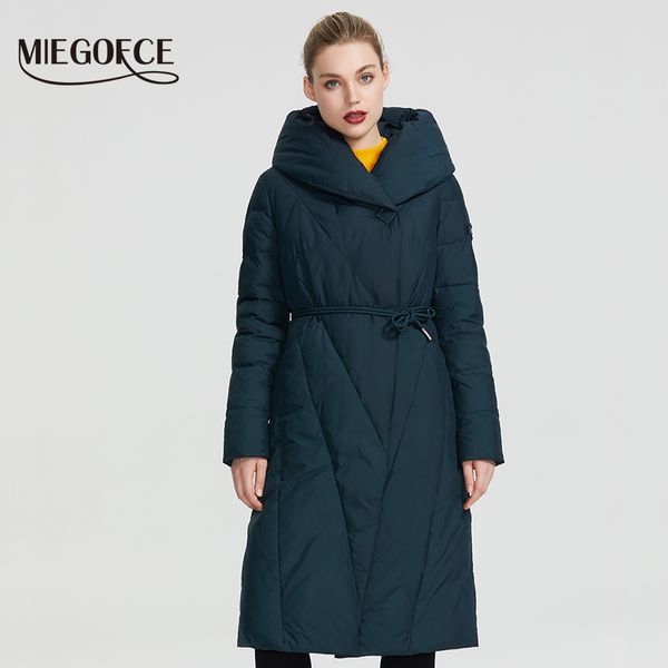 

miegofce 2019 winter long model women's jacket coat warm fashion women parkas high-quality bio-down women coat brand new design y190926, Black;white