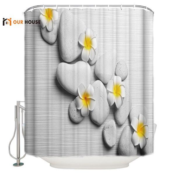 

ourhouse graystone zen flower art shower curtain bathroom bed bath fabric bathroom childrens girls l cute home bath kids