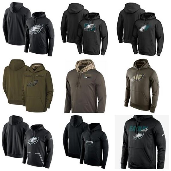 

2019 style philadelphia giants eagles to service sideline therma performance mitchell & ness classic team pullover hoodie, Blue;black