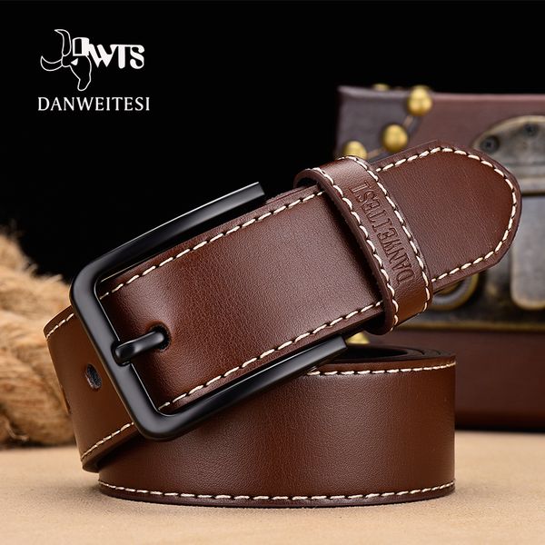 

dwts]belt male men belt leather belt men enuine leather strap luxury pin buckle casual cummerbunds ceinture homme, Black;brown