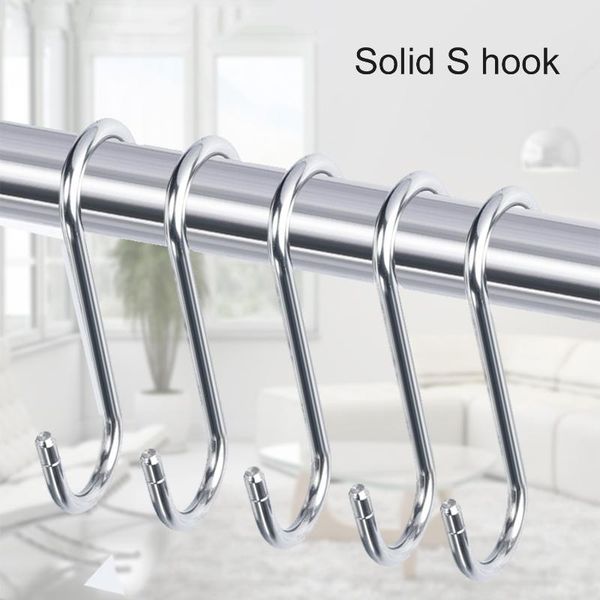

10pcs ss stainless steel hook space-saving single wall hook multifunctional clothes single s shaped