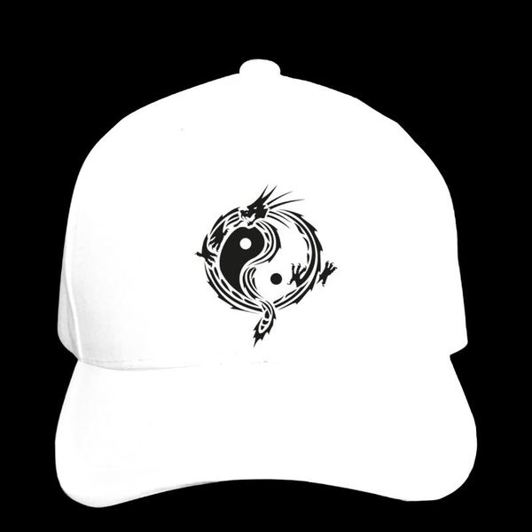 

baseball cap yin yang dragon hat peaked cap, Black;white