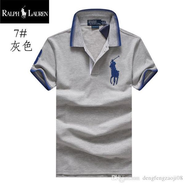 

men designer clothing polo ralph t shirts lauren mens polos brand men luxury polos shirts short sleeve embroidery big mark tee, White;black