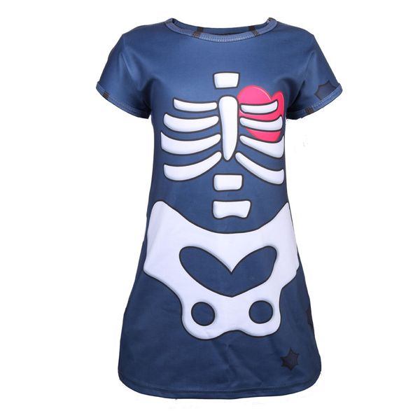 

halloween costume girls skeleton loose children's styling costume cosplay performance costumes thanksgiving girls dress, Red;yellow