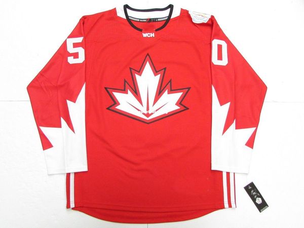 

custom corey crawford team red world cup of hockey jersey stitch add any number any name mens hockey jersey xs-6xl, Black;red