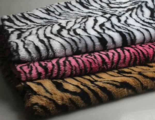 

5style leopard tiger zebra pattern wool fabric for coat textiles christmas animal handmade patches jacquard thick tissu sequin fabric a352, Black;white