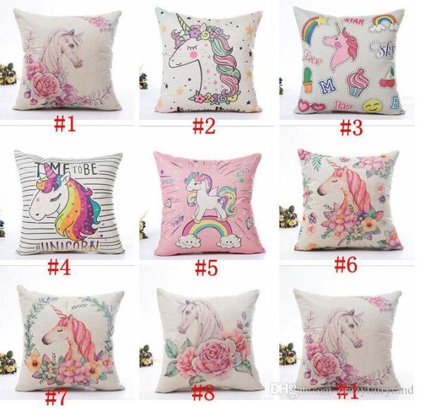 

pillow cases home decorative 20 styles unicorn flax 45x45cm cartoon square pillowcase unicorn xmas gifts home decoration ing
