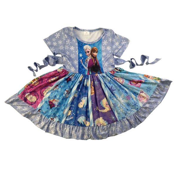 

высокое качество милый мультфильм шаблон детское платье с коротким рукавом бутик девушки одежда t200417, Red;yellow