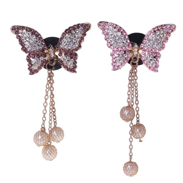 

new car air vent perfume artificial crystal interior accessories cute butterfly shape air freshener solid fragrance car-styling