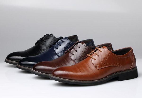 Men/'s Oxford Leather Shoes Wedding Dress Pointed Oxfords Casual Formal Size 6-13