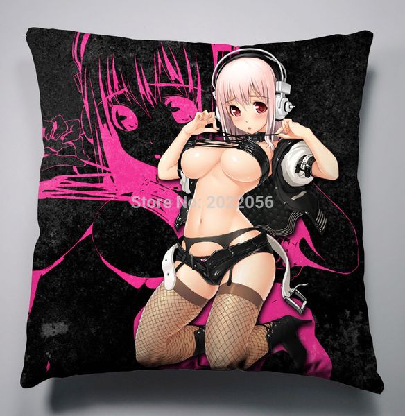 

anime manga sonicomi super sonico pillow 40x40cm pillow case cover seat bedding cushion 002