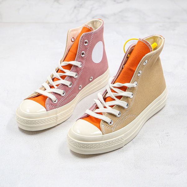 

new tri-panel renew chuck 70 70s canva shoes 1970s macaron pink blue men women classic skateboard sneakers casual sport trainers size 36-44, Black